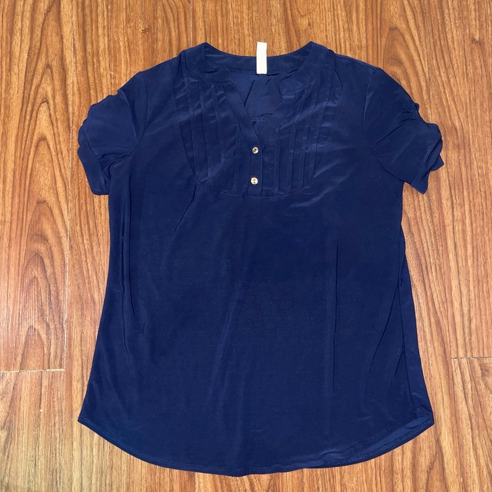 5/$5 Navy Blue Blouse